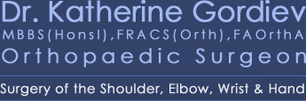 Dr. Katherine Gordiev, Shoulder and Upper Limb Surgery